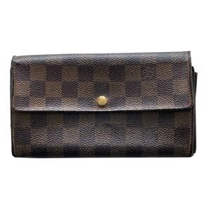Louis Vuitton Damier Ebene Sarah Wallet w COA